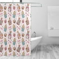 Disketp Hello Easter Stall Fabric Shower Curtain Liner Waterproof 72