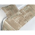 thumbnail image 3 of Bamboo Branches Bed Runner Set, Simple Forest Leafy Silhouettes in Neutral Colors Boho Print, Decorative Bedding Scarf & a Pillow Sham for Hotels Homes, Twin, Sea Green Dark Mustard, by Ambesonne, 3 of 3