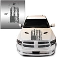 thumbnail image 2 of Retired Distressed American USA US Flag Hood Vinyl Decal Vietnam Veteran Sticker fits Most Pickup Trucks SUV Jeep Sedan – U.S. Army Sticker USAF USMC US Navy Decal (23" x 36", Dark Gray), 2 of 8