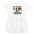 thumbnail image 3 of Inktastic No, This Ain't My 1st Rodeo Cowboy Hat and Lasso Girls Toddler Dress, 3 of 5