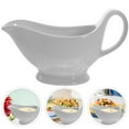 thumbnail image 3 of Foxnovo Mini Gravy Boat White Ceramic 1Set for Picnics, 3 of 8