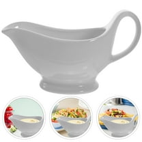Healifty Ceramic Gravy Boat for Home and Restaurant White Durable Tableware