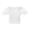 thumbnail image 2 of miniatura de manga corta 1/6 Ropa Femenina Camiseta Con Manga Abullonada Ajuste Figura De Acción De 12 Blanco A Magideal miniatura de manga corta, 2 of 7