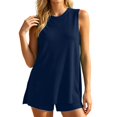 thumbnail image 3 of CAIXIA 2 Piece Sets for Women Summer, Sweater Set Sleeveless Tunic Top and Shorts Beach Vacation Sets Tracksuits, 3 of 8