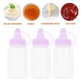 thumbnail image 2 of SEWACC 4Pcs Purple Condiment Squeeze Bottles Portable for Sauce Storage and Easy Dispensing, 2 of 8