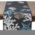 thumbnail image 1 of Saro Lifestyle Sea Design Table Runner 54’’ Navy Blue, 1 of 1