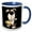 Blue/White, variant on 3drose, Cool Funny Cute Happy Hound Dog Eating Taco Cartoon, 15oz Mug