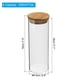 thumbnail image 2 of Uxcell tarro de vidrio de 17 oz con tapa de bambú hermética, recipiente de cocina de vidrio, tarro de almacenamiento de alimentos, 2 paquetes (19x6.5cm), 2 of 6