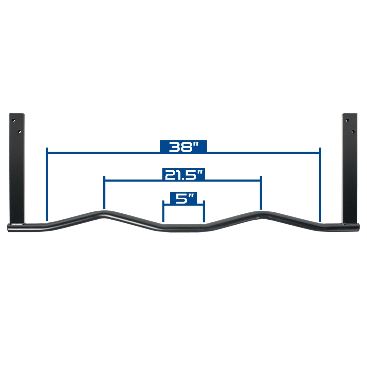 Ultimate Body Press Ergonomic Joist Mount Pull Up Bar, Black
