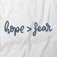 thumbnail image 2 of Hope Over Fear T-Shirt | Cool Quote White Tee Gift, 2 of 5