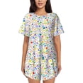 thumbnail image 1 of Balery Education And Science Conjunto de Pijama para Mujer con Estampado, Dos Piezas de Manga Corta y Shorts, Ropa de Dormir Suave con Cuello Redondo y Bolsillos-XX-Large, 1 of 6