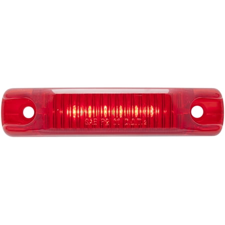 Optronics LED marker/clearance light; sealed red six-LED surface mount light; hard wired  with separate ground wire