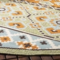 thumbnail image 5 of SAFAVIEH Veranda Moriah Southwestern Indoor/Outdoor Area Rug, 6'7" x 6'7" Round, Green/Terracotta, 5 of 10