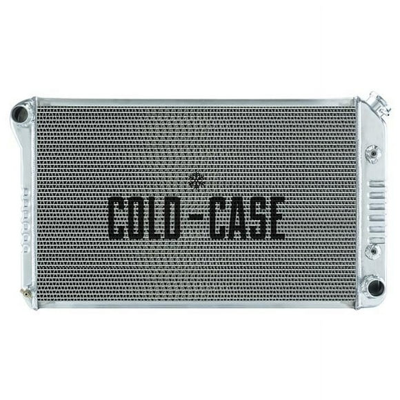 Cold Case Radiators CCRGPF18A 33.2 x 18.8 x 3 in. Driver Side Inlet & Passenger Side Outlet Radiator for 1970-1981 GM F-Body - Polished