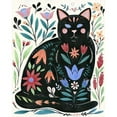 thumbnail image 3 of Warren, Annie 12x14 Black Modern Framed Museum Art Print Titled - Folksy Feline II, 3 of 5