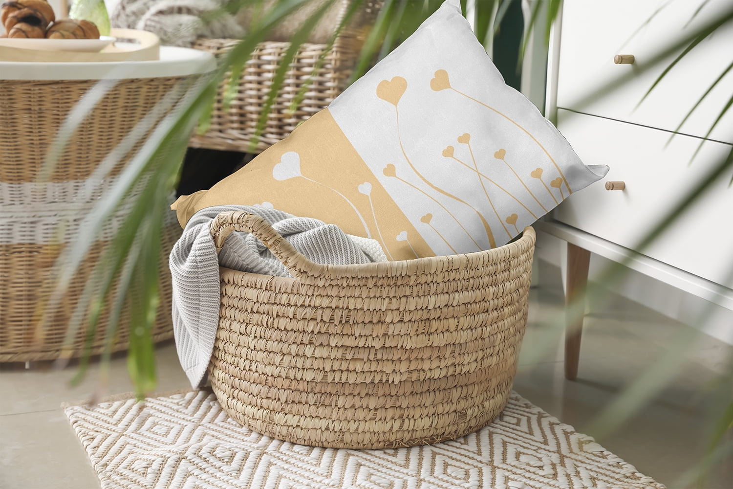 20" x 14" Simply Daisy Growing Love Polyester Indoor/Outdoor Pillow, Corn Stalk Qty 1