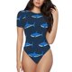 thumbnail image 1 of Balery Cute Shark Body de cuello redondo de manga corta para mujer Tops de manga corta Tops básicos-XX-Large, 1 of 7
