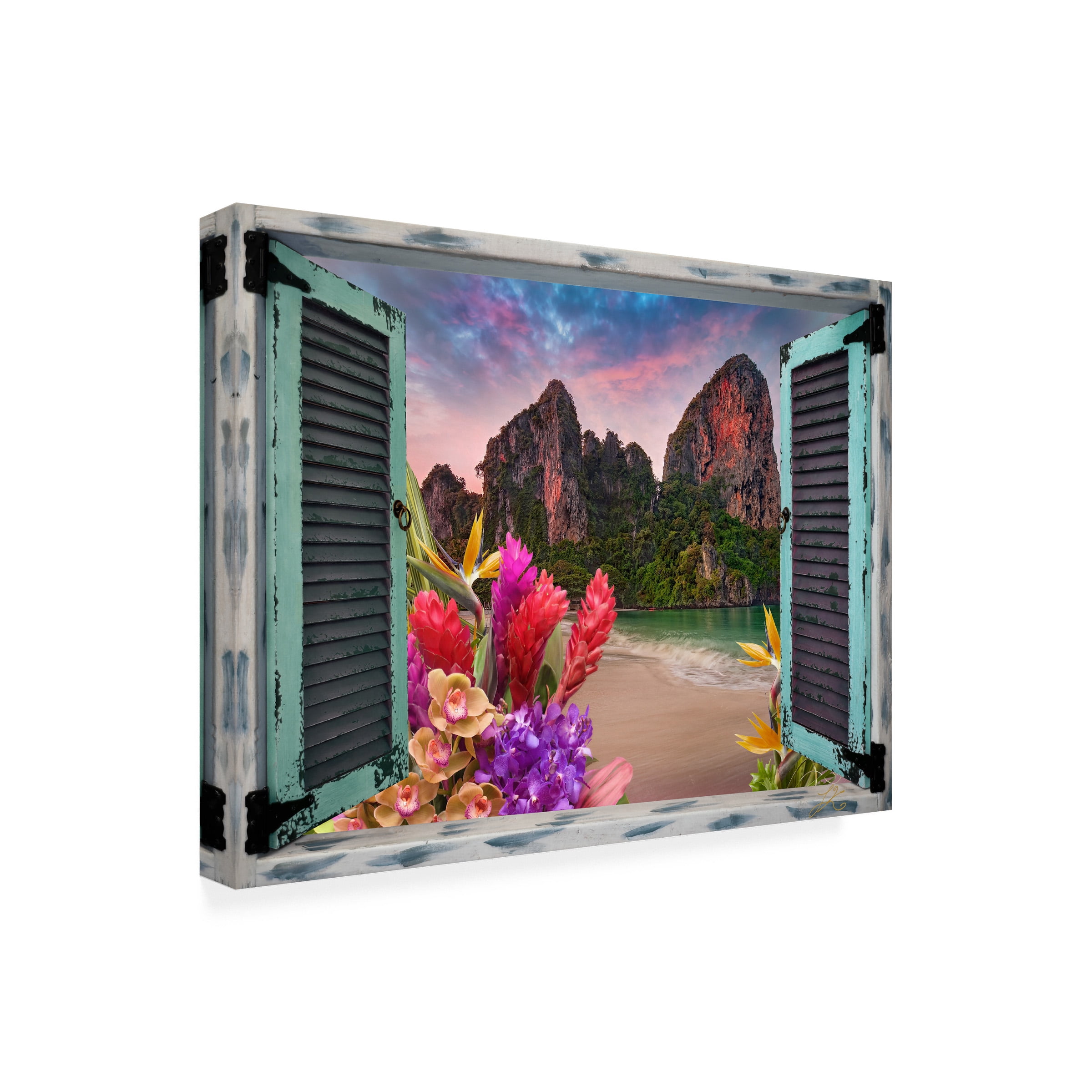 Leo Kelly 'Tropical Window to Paradise VI' Outdoor All-Weather Wall Decor