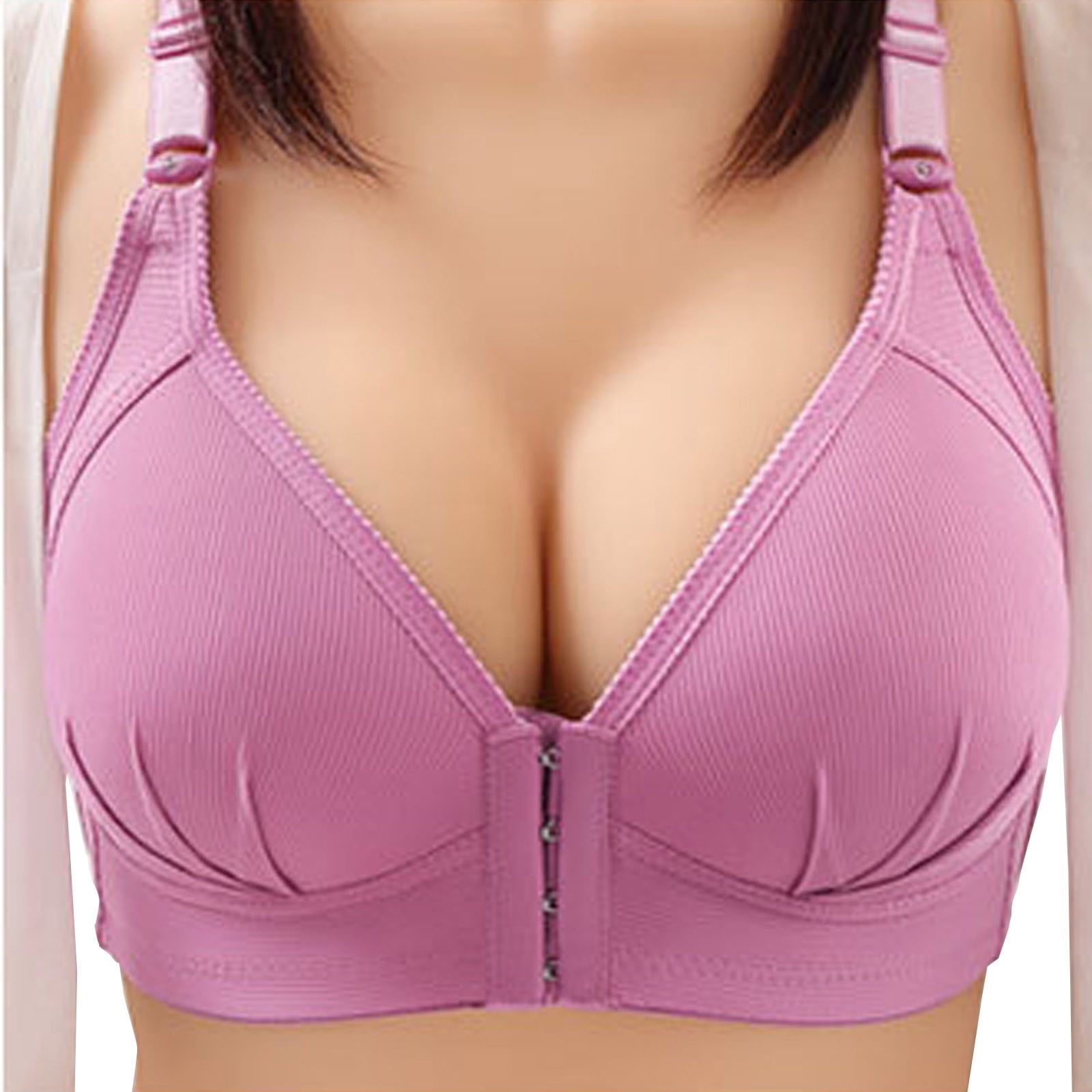YWDJ Breast Feeding Bras for Women Women Plus Size Seamless Push Up Lace Sports  Bra Comfortable Breathable Base Tops Underwear Blue 95C 