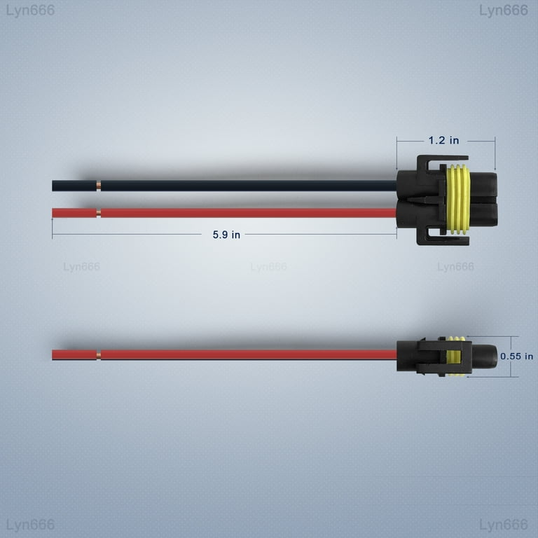 2x Wire Pigtail Female Connector 881 862 896 Fog Light Harness - Foto 12