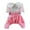 Pink, variant on Visland Soft Pet Jumpsuit Adorable Polyester Close-fitting Pet Bunny Plaid Romper for Puppy