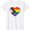 White, variant on Progress Pride Flag Rainbow Heart Vintage Retro Love LGBTQ Gift T-Shirt