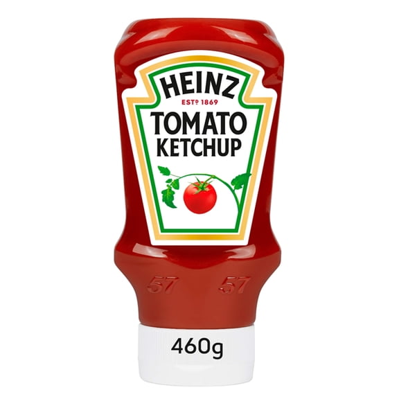Heinz Top Down Squeezy Tomato Ketchup Sauce 460G, Imported from Britain