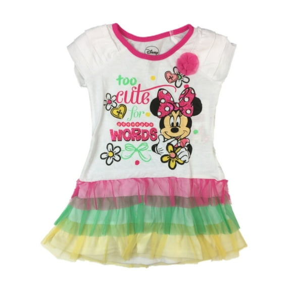 Disney Girls Ruffled Minni Mouse Tutu Dress Too Cute For Words 5