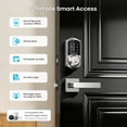 thumbnail image 4 of Veise Smart Door Locks with 2 Lever Handle Set, App Control, Keyless Entry Deadbolt for Front Door, Electronic Digital Touchscreen Keypad, Auto Lock, Easy Installation, Satin Nickel, 4 of 11