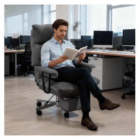 overstuffed office chair with lumbar product
