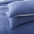 thumbnail image 3 of Kasentex  3-Piece Oversized Quilt Set Soft Cotton Bedspread Coverlet Sets Blue King Oversize, 3 of 5