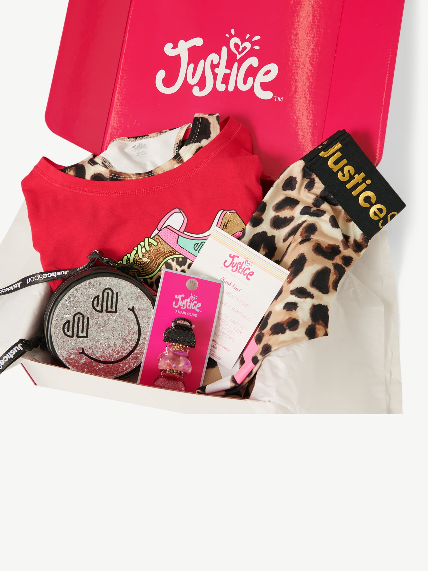 Justice Girls Holiday Gifting J-Sport 5-Piece Outfit Bundle Box, Sizes XS-XLP