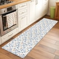 thumbnail image 2 of 2'x6' Rug Runners for Hallways Kitchen, Blue Pink Flowers Non Slip Entryway Beside Floor Carpet Runner, Spring Floral Elegant Pastoral Watercolor Laundry Room Bedroom Throw Rugs Mat for Family Pet, 2 of 8