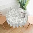 thumbnail image 3 of Sage Green Vintage Floral Round Tablecloth 70 Inch Chinoiserie Flower Table Cloth Spring Summer Holiday Table Covers Polyester Indoor Outdoor Farmhouse Tablecloth for Kitchen Dining Party Picnic, 3 of 6