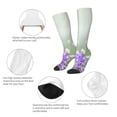 thumbnail image 3 of Fotbe Purple Butterfly On Wild Calcetas Divertidas Estampadas para Hombre y Mujer, Calcetas de Algodón hasta la Rodilla para Caminar, Correr, Enfermería y Embarazo, 3 of 6