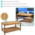 thumbnail image 3 of Sunnydaze Contemporary Rectangular Meranti Outdoor Coffee Table, 3 of 7