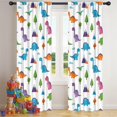 thumbnail image 5 of Blackout Kids Curtains,White Dinosaurs Landscapes Pattern Childrens Insulated Curtains Set Of 2,Bedroom Essentials,Toddler Room Decor 42"x84", 5 of 5