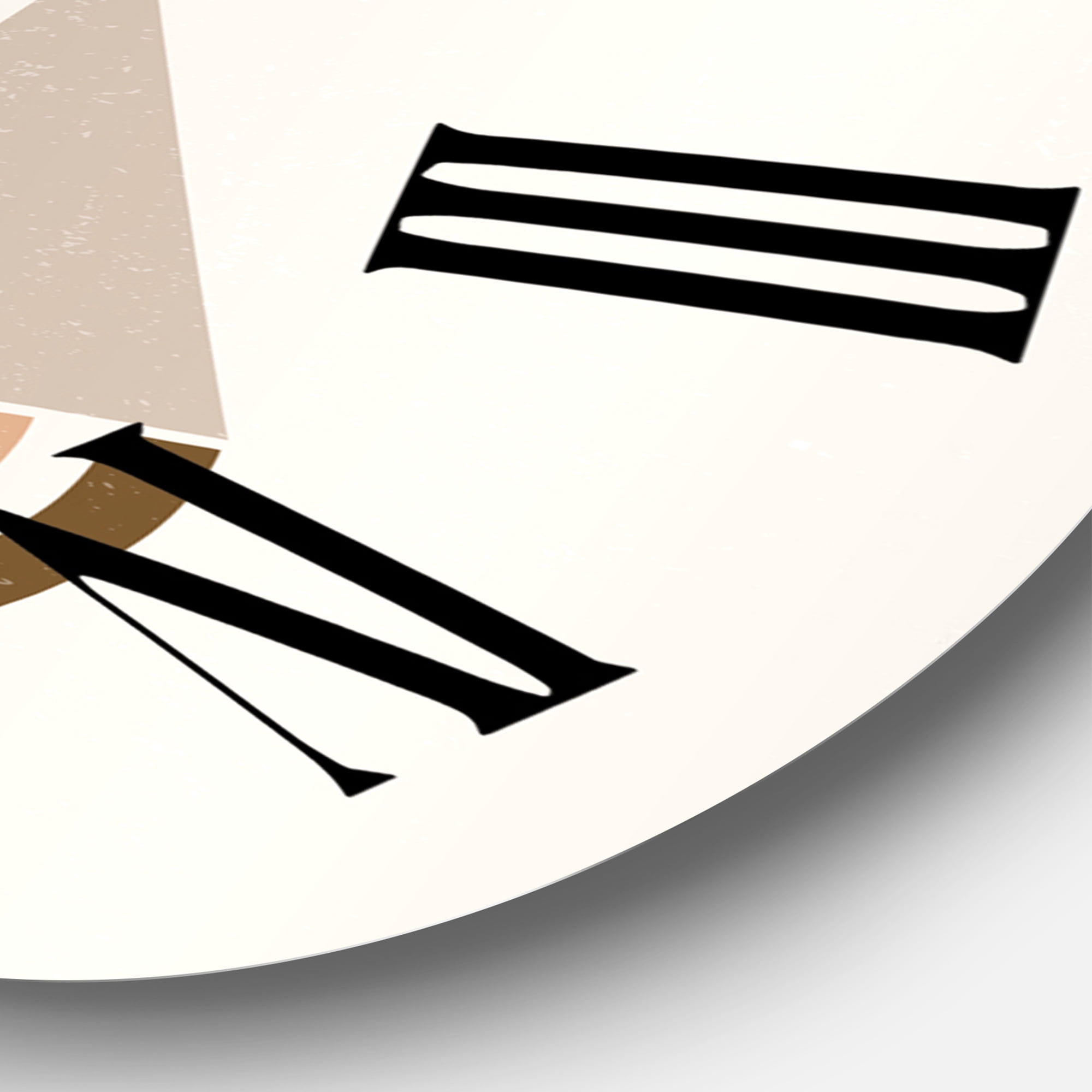 Designart 'Minimalistic Mountain Landscape With Red Full Moon' Modern Wall Clock