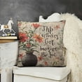 thumbnail image 2 of YINGXI Decorative Pillow Covers Inspirational Words Decorative Throw Pillow Case Cushion Cover, (Bloom Where You are Planted) 22x22in, 2 of 5