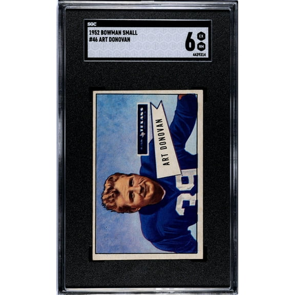 1952 Bowman Small Art Donovan #46 RC SGC 6