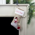 thumbnail image 2 of Northlight 19" Beige and Red Burlap "Let It Snow" Snowman Christmas Stocking, 2 of 4