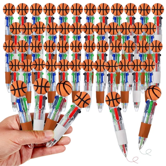 Lápices Zhirlyn de baloncesto 4 en 1 multicolor, paquete de 48