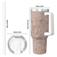 thumbnail image 4 of Haiem Rose Gold Marble Texture Printed 40OZ Ice Bully With Handle - Portable for Hot & Cold Drinks, Travel, Gym, Home, and Outdoor Activities, 4 of 8