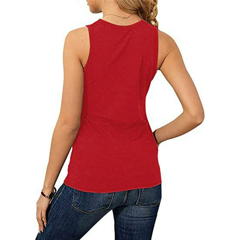 EHQJNJ Camisole Tops for Women Womens Cap Sleeve Blouses T Shirt Casual  Loose Fit Basic Shirts Tank Tops Christmas Tank Top Women Camisole Tops for