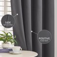 thumbnail image 3 of Topfinel Window Curtain Simple Solid Color 95% Blackout Grommet Curtain,Thermal Insulated Noise Reduce Soundproof Modern Drape for Living Room Bedroom,1 Panel,42 x 63 inch, Dark Grey, 3 of 9