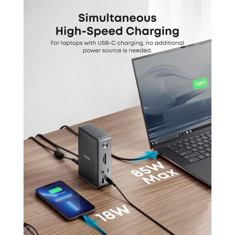 Anker 13-in-1 USB-C Hub: Docking Station with 4K HDMI, SD 3.0, 85W