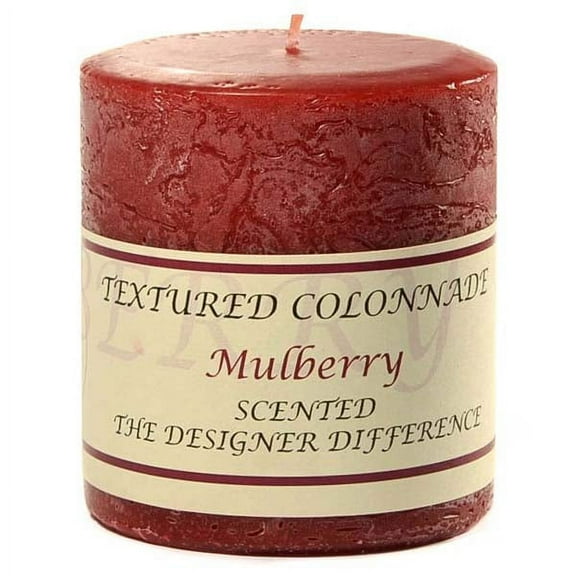 1 Pc Textured 3x3 Mulberry Pillar Candles 3 in. diameterx3.25 in. tall
