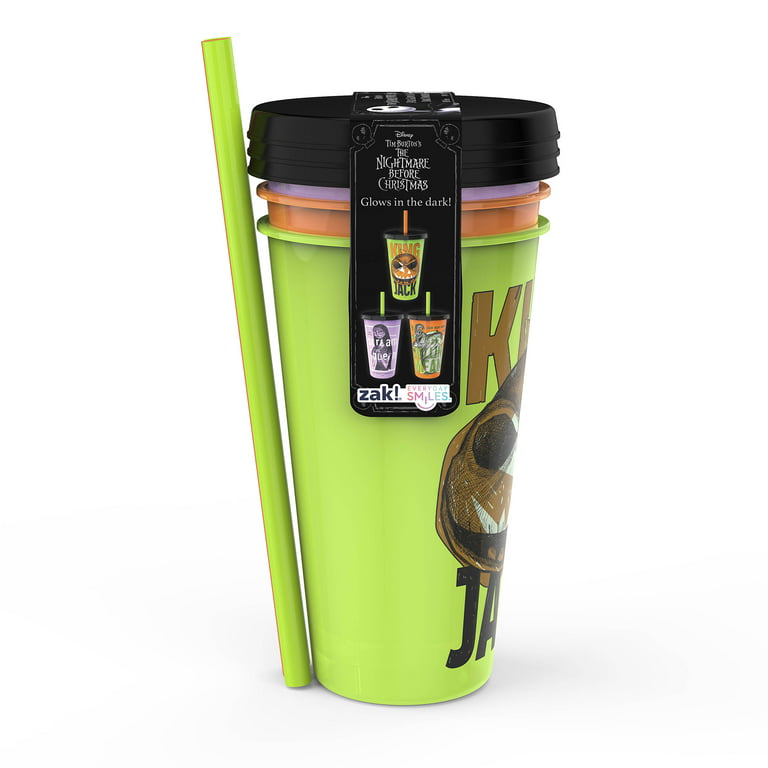 Zak Designs Disney Villains Halloween Glow in the Dark Tumbler Set with Lid  and Straw for Cold Drink…See more Zak Designs Disney Villains Halloween
