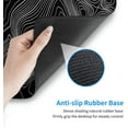 thumbnail image 6 of Black Topographic Contour Gaming Mouse Pad 31.5x11.8 XL Minimalist Cool Design Extended Mousepad Large Keyboard Mouse Mat Desk Pad with Non-Slip Rubber Base Stitched Edges for Home Office Game, 6 of 6