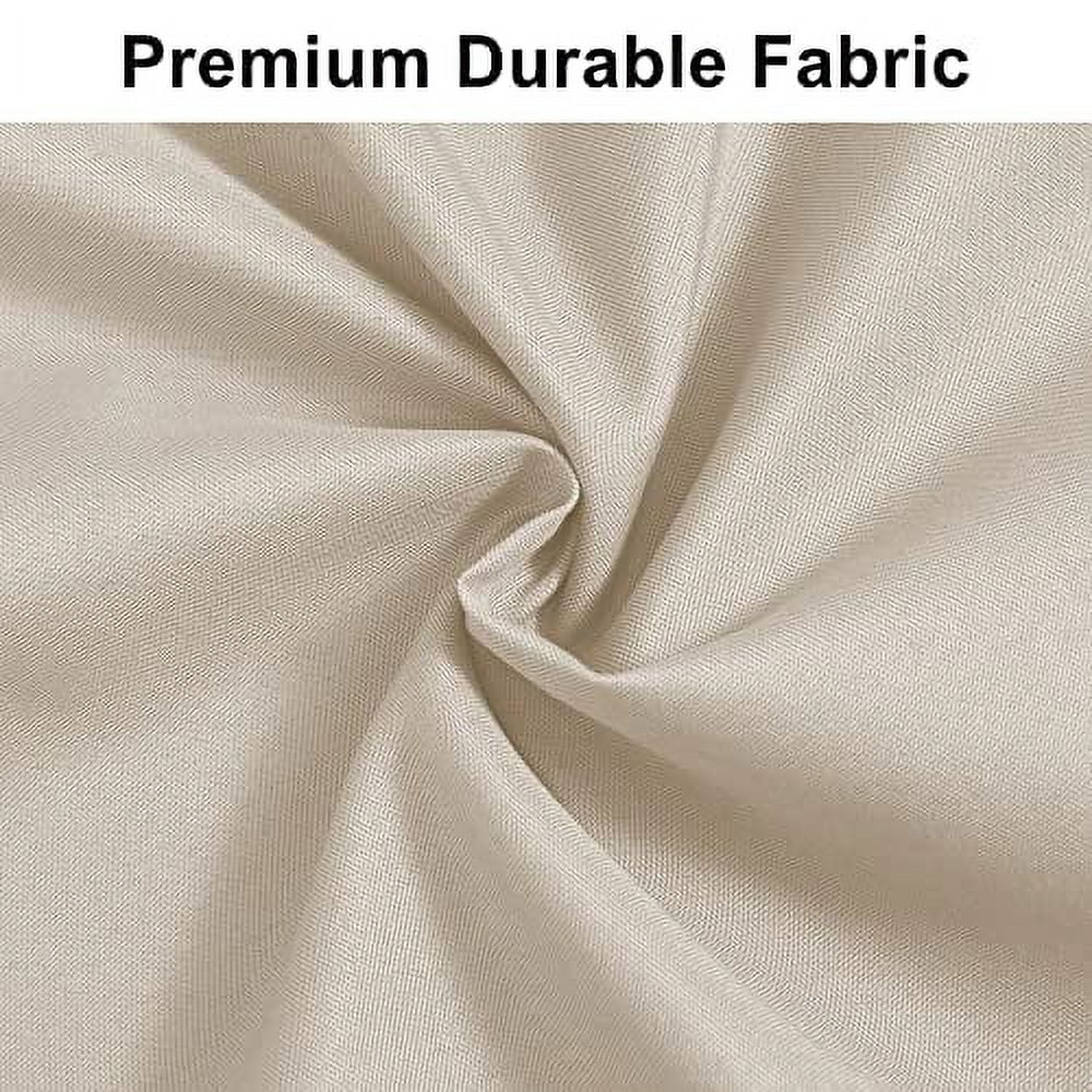 DWCN 100% Turely Sun Blocking Curtain Window Drapes Blackout Curtains for Thermal Insulating,Noise Blocking and Privacy Protecting in Living Room,Set of 2 Panels (Beige,52"W x 84"L)